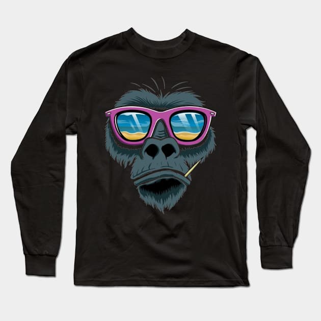 the monkey Long Sleeve T-Shirt by weekday school
